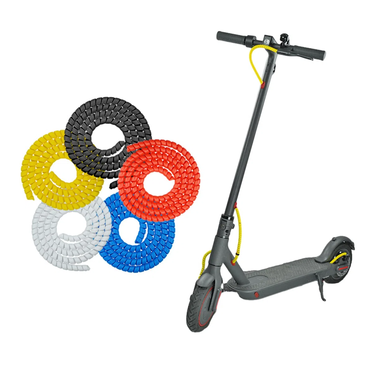 Copertura protettiva per linea scooter elettrico Organizzatori di cavi per tubi Spirali Avvolge Filo di avvolgimento Linea Scooter