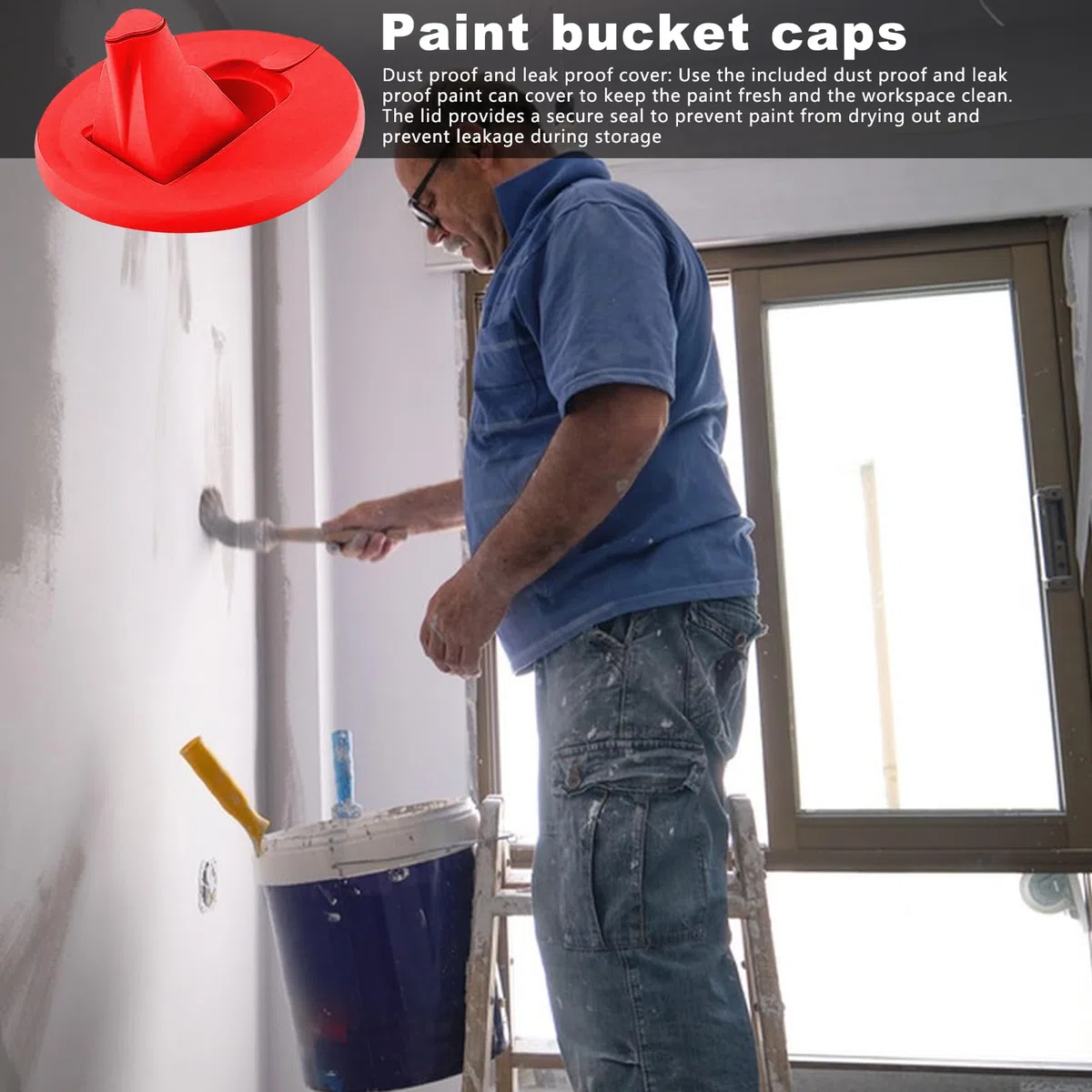 Coperchio versatore per barattolo di vernice – Beccuccio a prova di perdite, strumento a flusso controllato, accessorio antispruzzi, dispositivo di versamento facile con design pieghevole | Coperchio