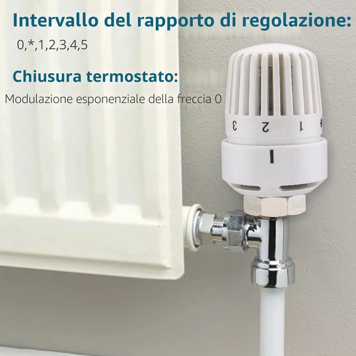 Wengart Testa Termostatica per Radiatori WG4005 – Attacco Universale M30x1,5 – Sensore a Liquido ad Alta Precisione – Con Protezione Antigelo e Limitatore di Temperatura – Bianco – Solo Testa