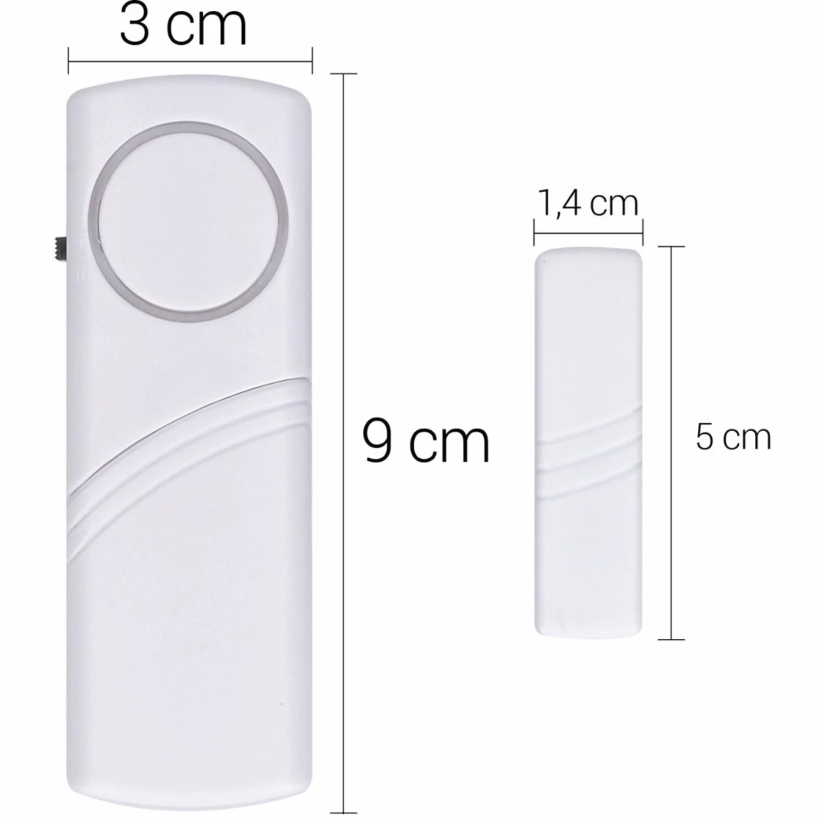 kwmobile Kit Allarme Casa Senza Fili con Sirena Esterna - Set di 4 Sensori Antifurto Casa Wireless - Sistema Allarme Porte e Finestre - Adatto a Porta Ingresso e Porte Interne