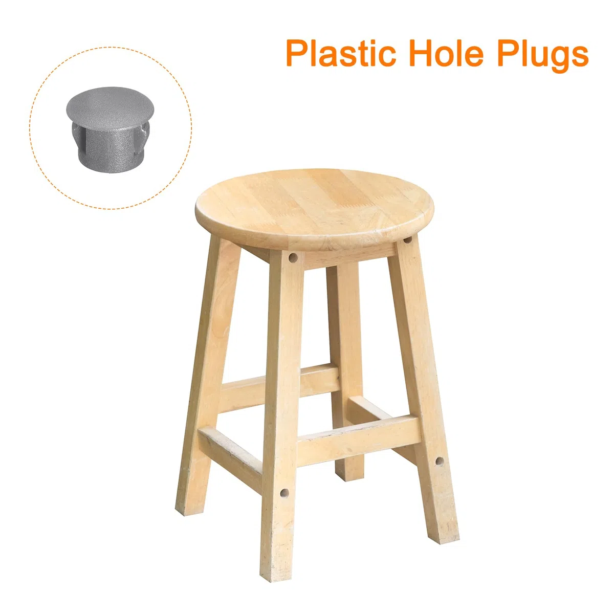 QUARKZMAN Tappi per Fori in Plastica 8mm (5/16"), 36pz Tappo di Copertura in Plastica Tipo a Incasso, Tappi di Chiusura Rotondi per Mobili, Inserti per Estremità Pannelli, Grigi