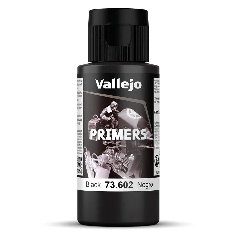Vallejo Surface Primer - Primer poliuretanico da 60 ml, Nero