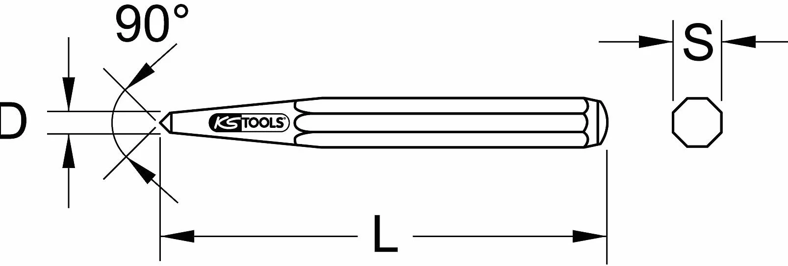 KS Tools 156.0410 Bulino,Ø10mm,tondo