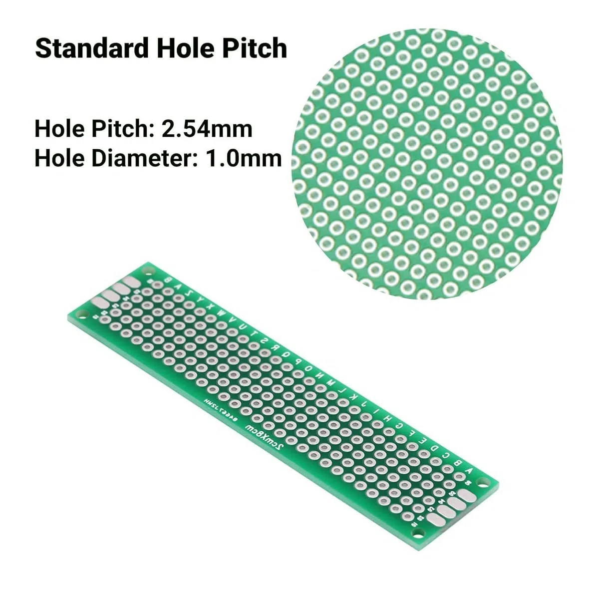 10pcs Kit Scheda a Circuito Stampato Universale 2x8cm Double Side PCB Board Prototype Board Prototype per Saldatura Fai da Te