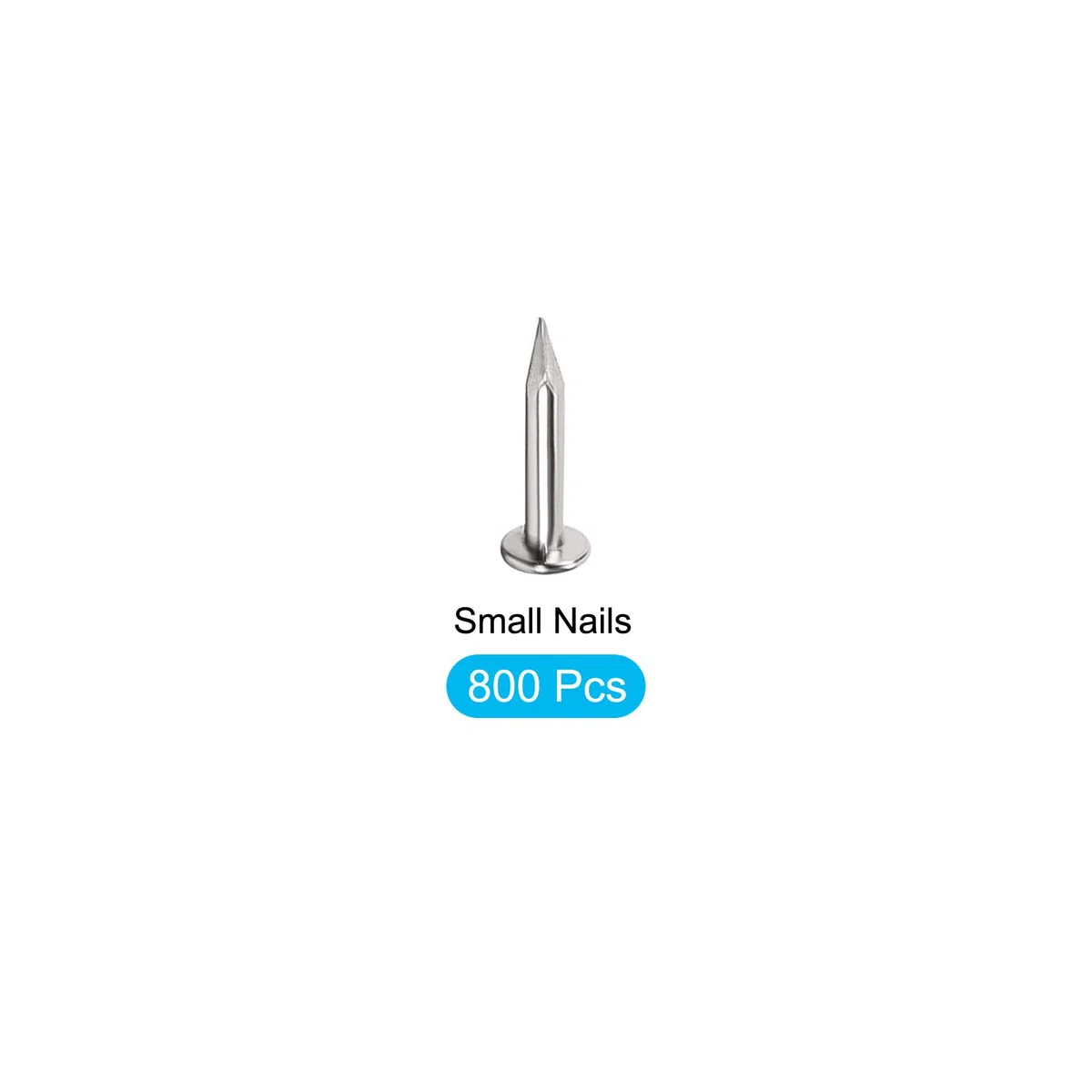 METALLIXITY Piccoli Chiodi (1,2x6mm) 800pz, Carbonio Acciaio Piccoli Ferramenta Chiodi - per Casa Lavorazione Legno, Argento Tono