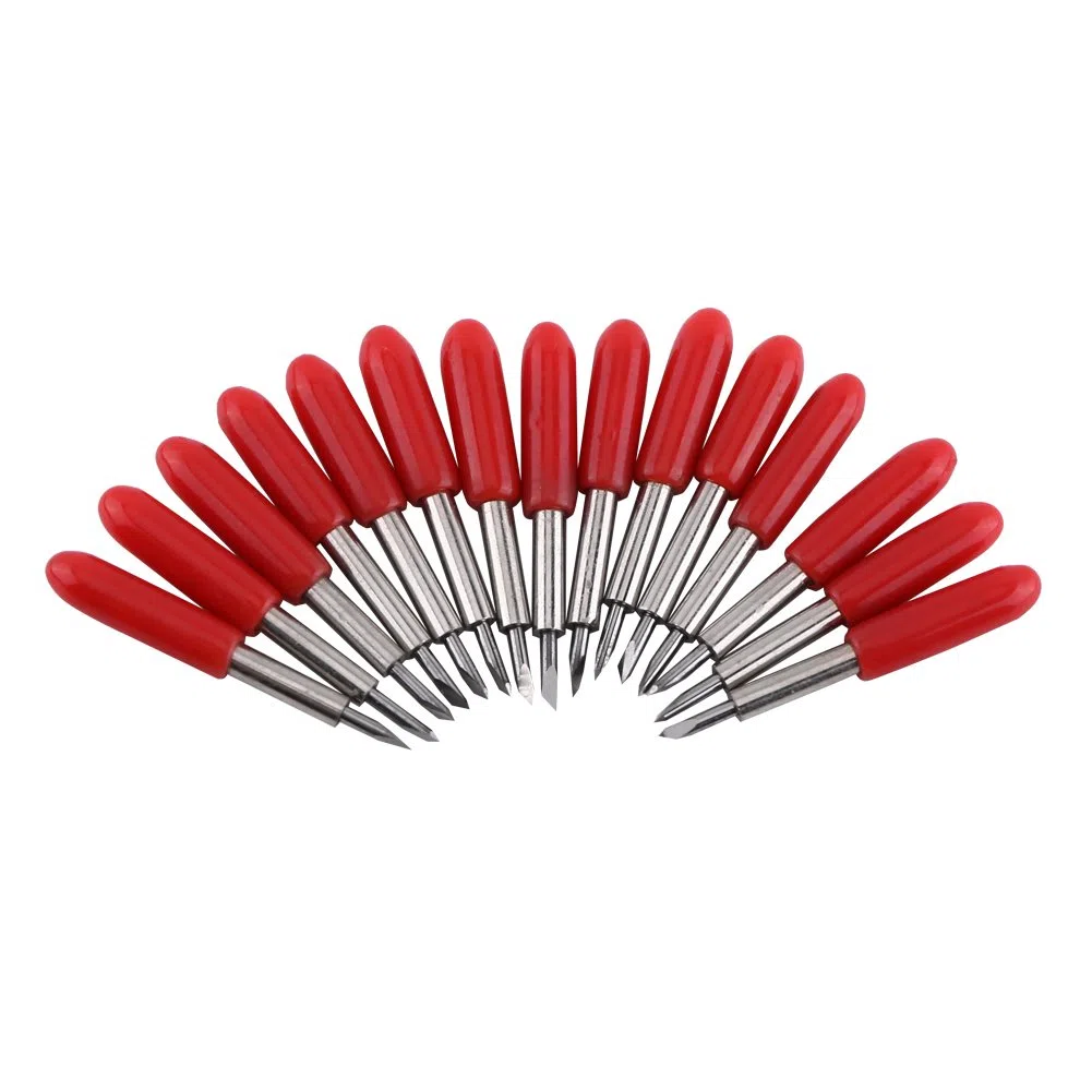 15 Pz 45 Gradi Roland Plotter Cutter Llame per Roland Plotter Cutter Lame Tappo Rosso Carburo di Cemento Roland GCC Taglio Lama