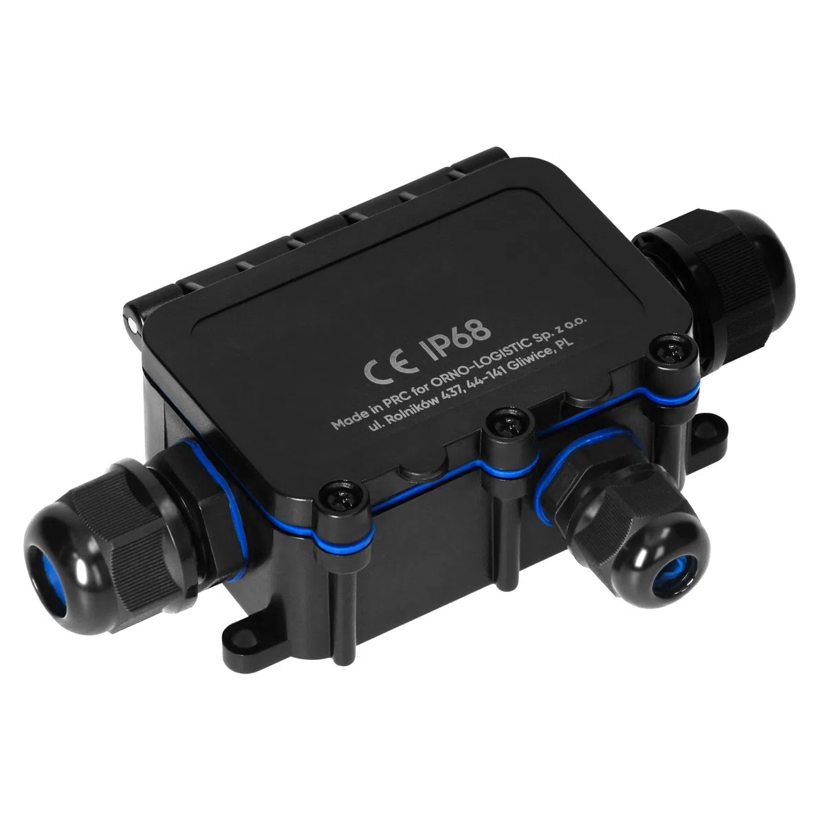 Scatola Derivazione Esterna HD 0,5-6,0mm² Scatola Stagna Elettrica da Esterno IP68 Scatola di Giunzione per Cavo Ø7-12mm Resistenza ai Raggi UV e agli Urti IK09 (3 vie: 2xM20, 1xM16)