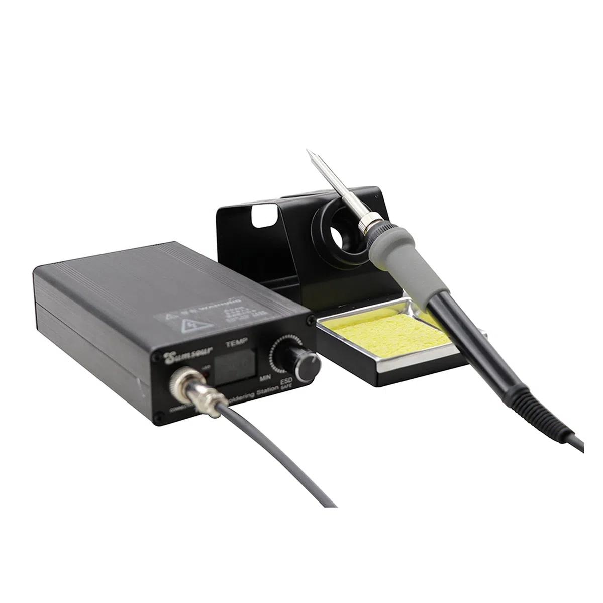 Stazione Saldante, T12 ferro di saldatura elettrica Digital Station regolabile Temperatura FAI DA TE Portatile BGA. Rilavorazione Stazione dissaldatura(T1288D)