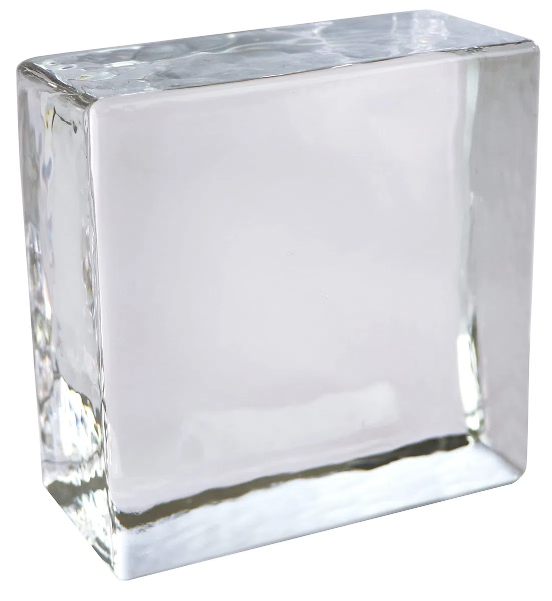 Fuchs Design Collection Crystal classica 1 pezzo liscio lucido mattoni in vetro vetromattone 10x10x5 cm Blocco di vetro fatto di vero vetro di alta qualità
