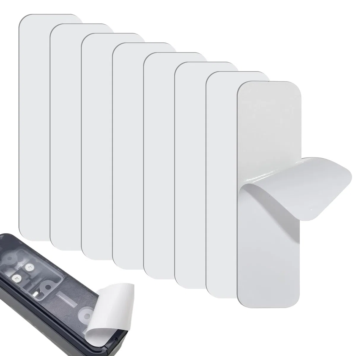 Nastro biadesivo senza trapano, 8 pezzi, supporto adesivo per porta compatibile con campanello video Blink, nastro di montaggio per campanello video acrilico, accessori per staffa di