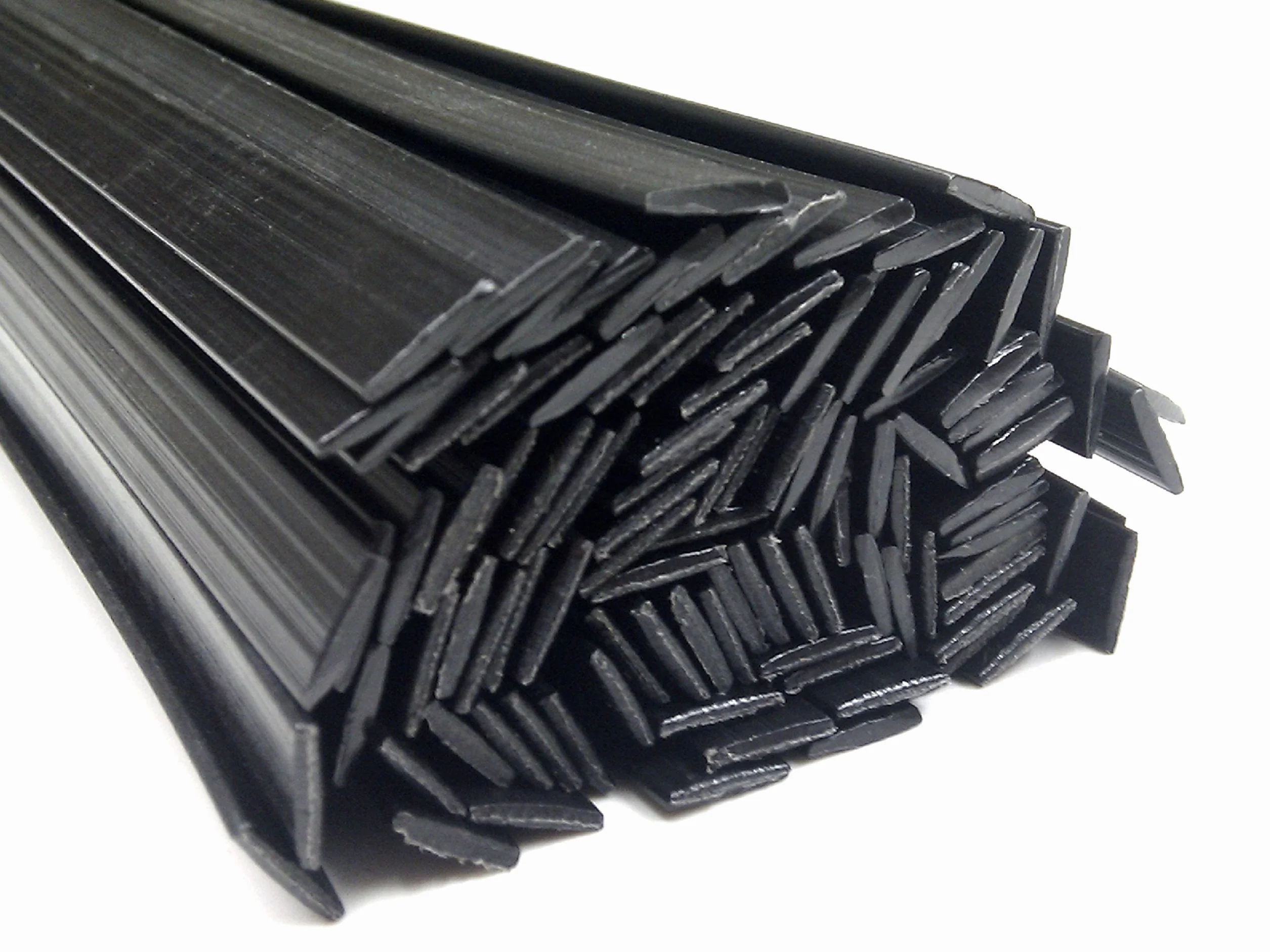 Filo saldatura plastica ABS 8x2mm Piatta Nero 25 barra