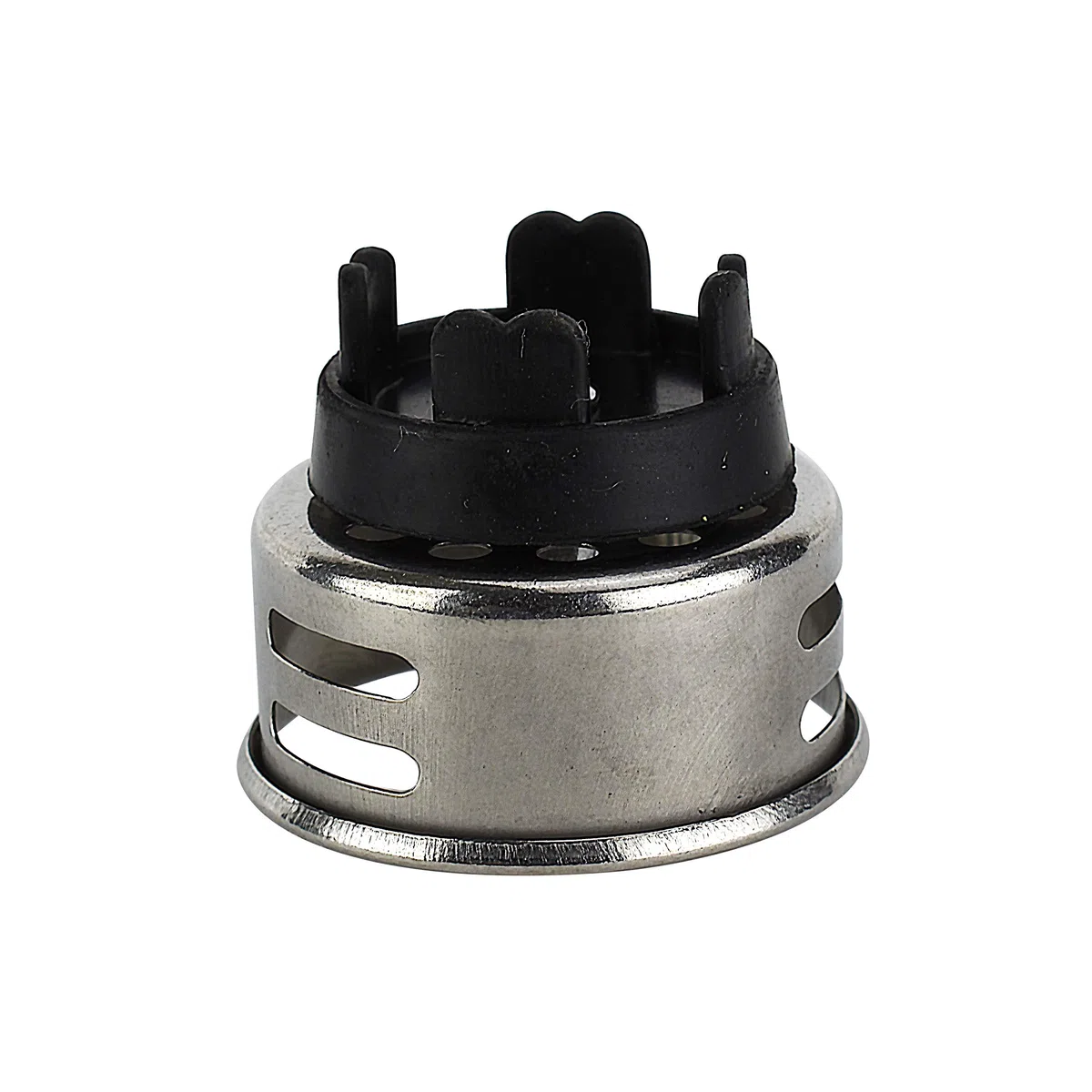 Keeney 878PC Filtro per lavello Junior Duo in Acciaio Inox con cestello, Adatto per Aperture 5 cm, Cromato Lucido, 1