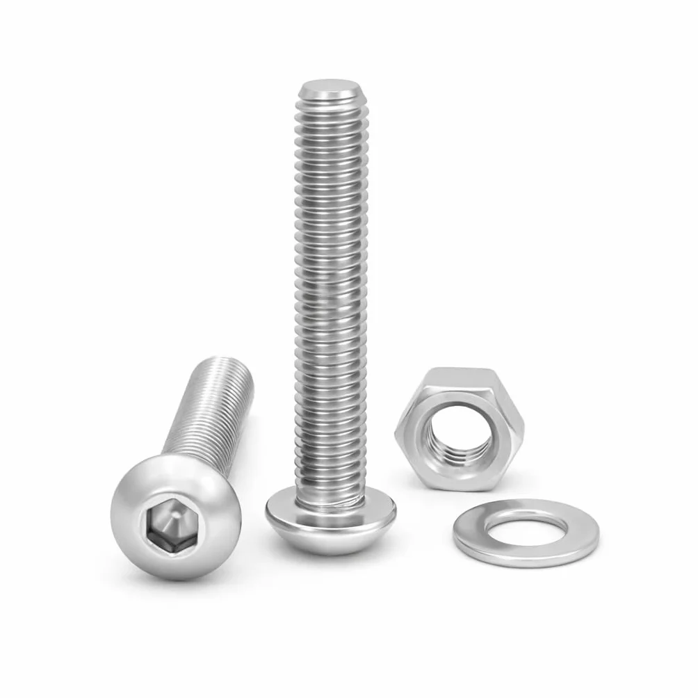 Viti a testa bombata con esagono incassato AISI 304 M8 x 20 mm 60 pezzi