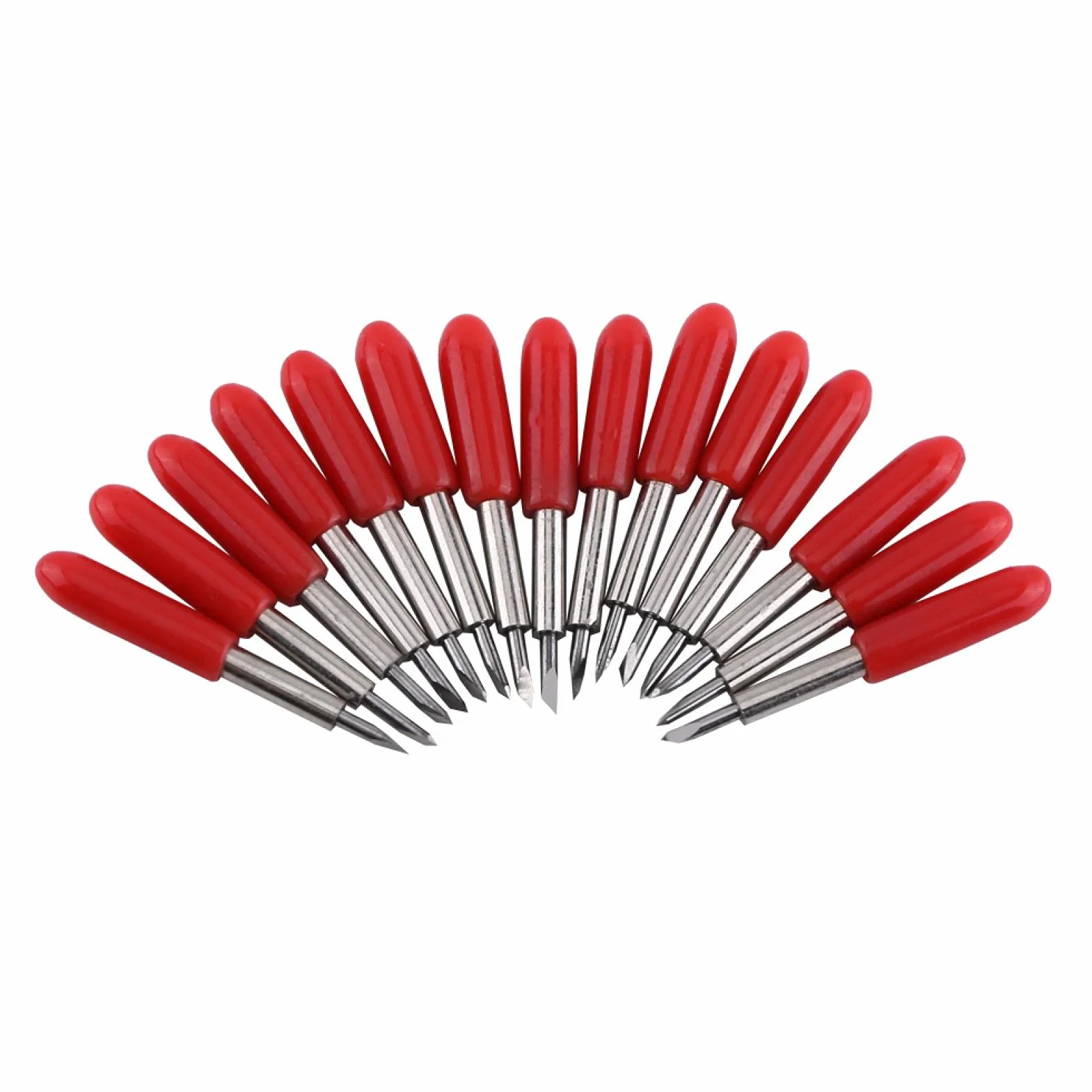 15 Pz Cutter Lama 45 ° Plotter in Vinile Coltello Cutter Cappuccio Rosso Roland Lettering Coltello 45 Gradi Plotter Cutter Roland Plotter da Taglio