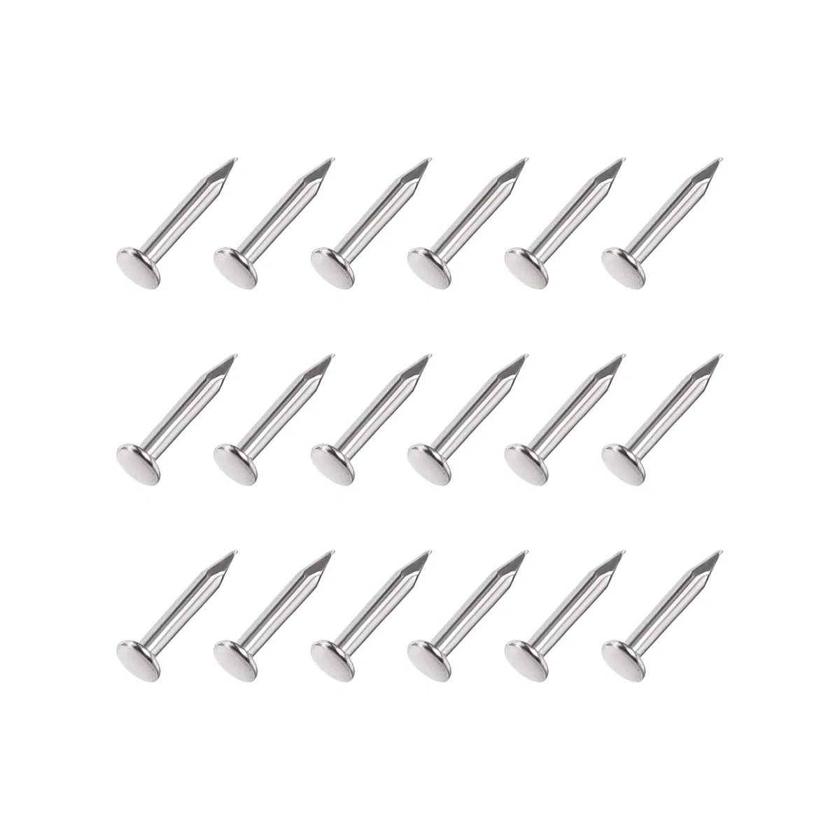 METALLIXITY Piccoli Chiodi (1,2x6mm) 800pz, Carbonio Acciaio Piccoli Ferramenta Chiodi - per Casa Lavorazione Legno, Argento Tono