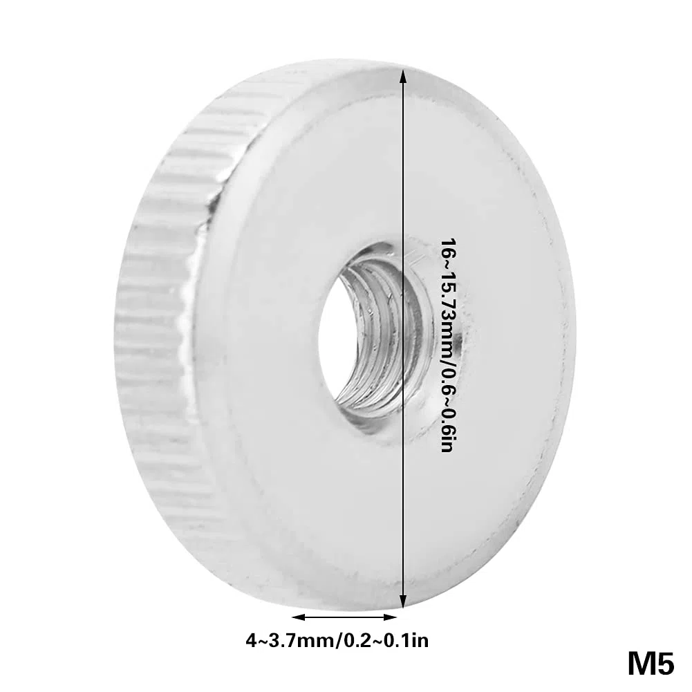 Dado zigrinato 10 pezzi, dadi zigrinati tondi, dadi zigrinati GB807 M3 M4 M5 M6 M8 M10 in acciaio al carbonio dado zigrinato(M510pcs)