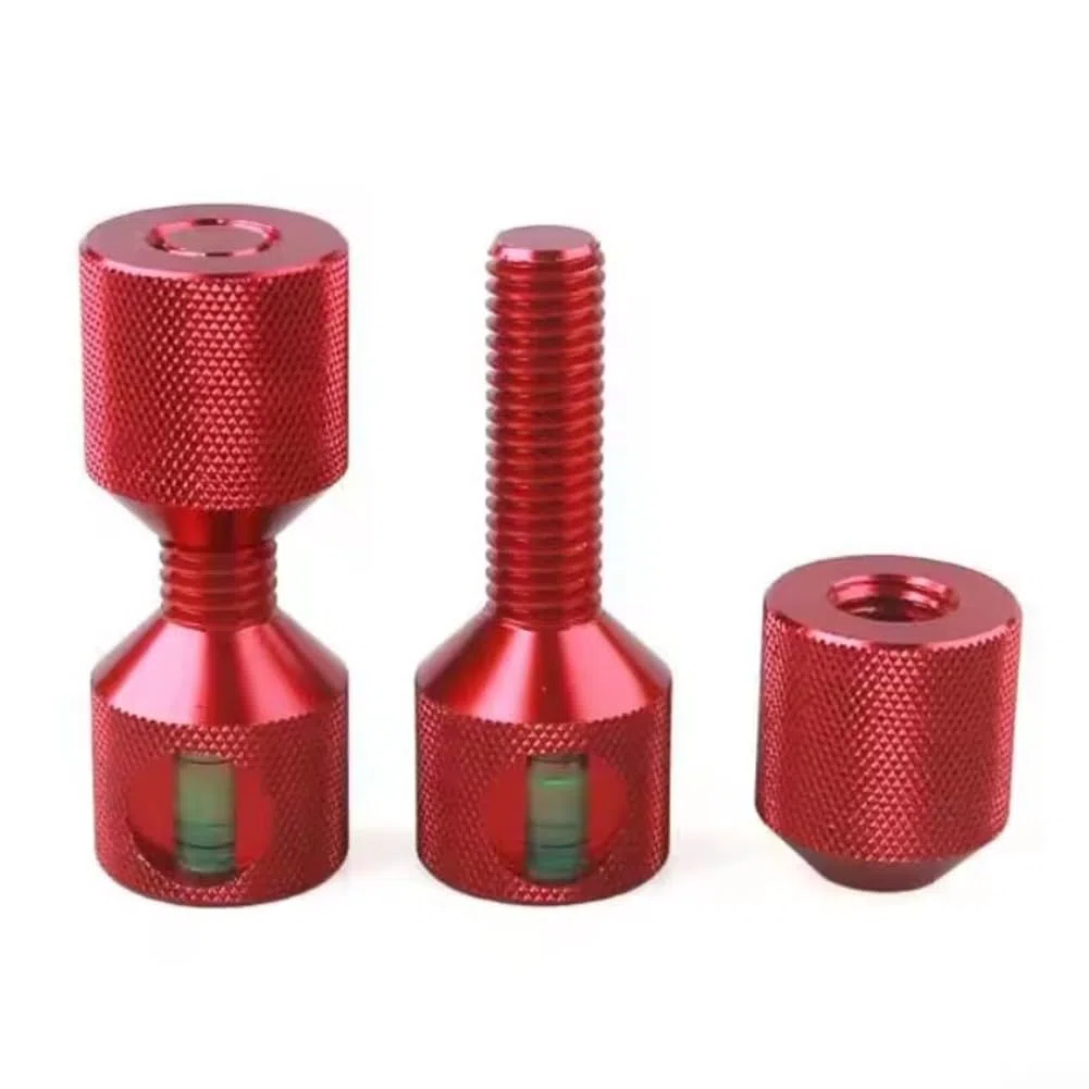 2Pcs 1-1/8 Pollice Due Fori Flangia Allineamento Pin Con Livello Integrato, Strumento Di Centraggio Flangia Tubo In Alluminio Per 1/2-14 Pollici 150LB