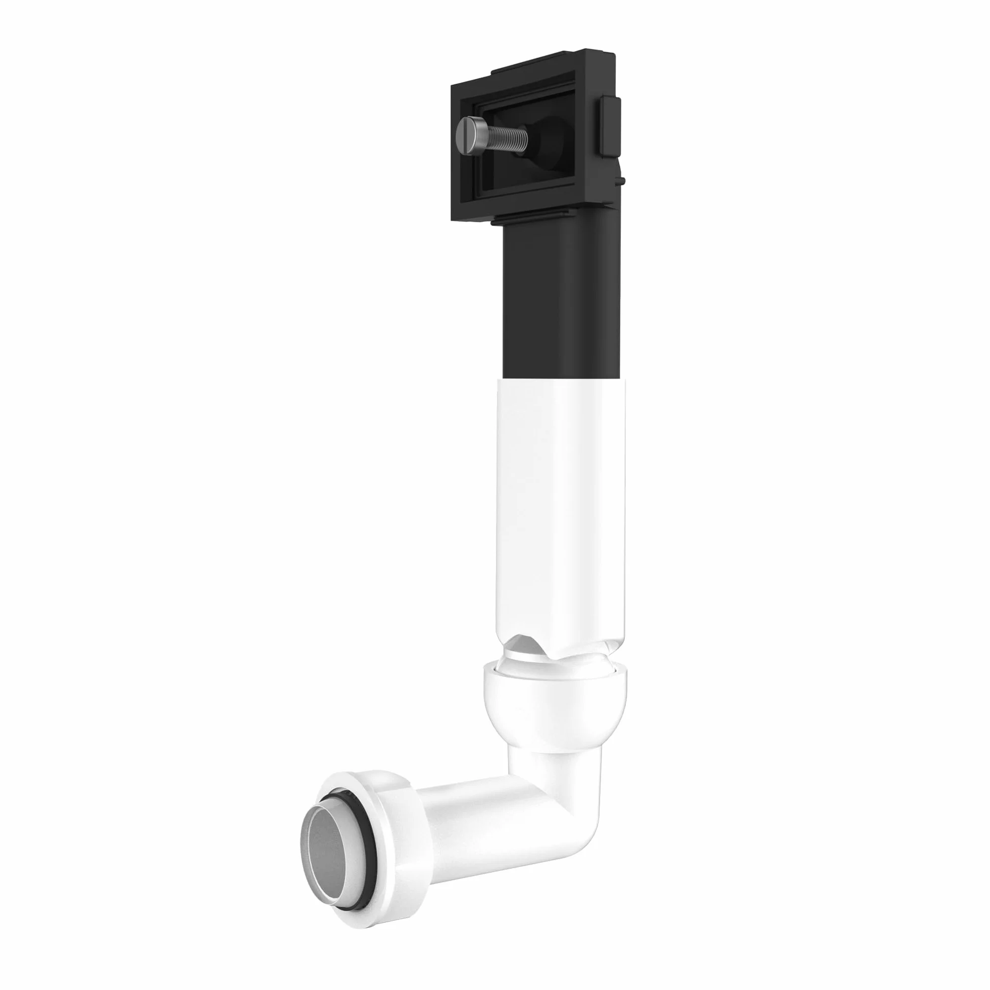 Bächlein Troppopieno per lavello da cucina con attacco verticale (set di troppopieno – scarico lavello), set completo per il collegamento del troppopieno con altezza individuale