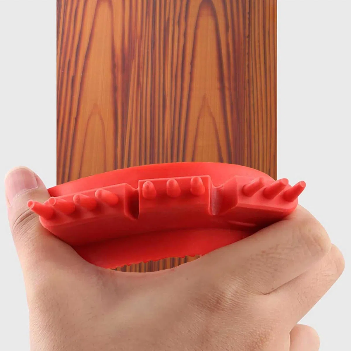 Attrezzo per venature del legno, attrezzo per pittura in gomma per decorazioni murali,rosso, (4 pezzi)