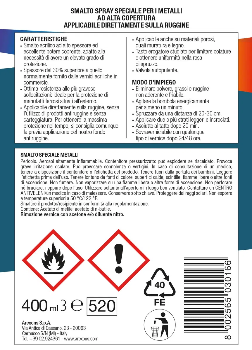 SMALTO SPECIALE METALLI LUCIDE/OPACHE/SPECIALI