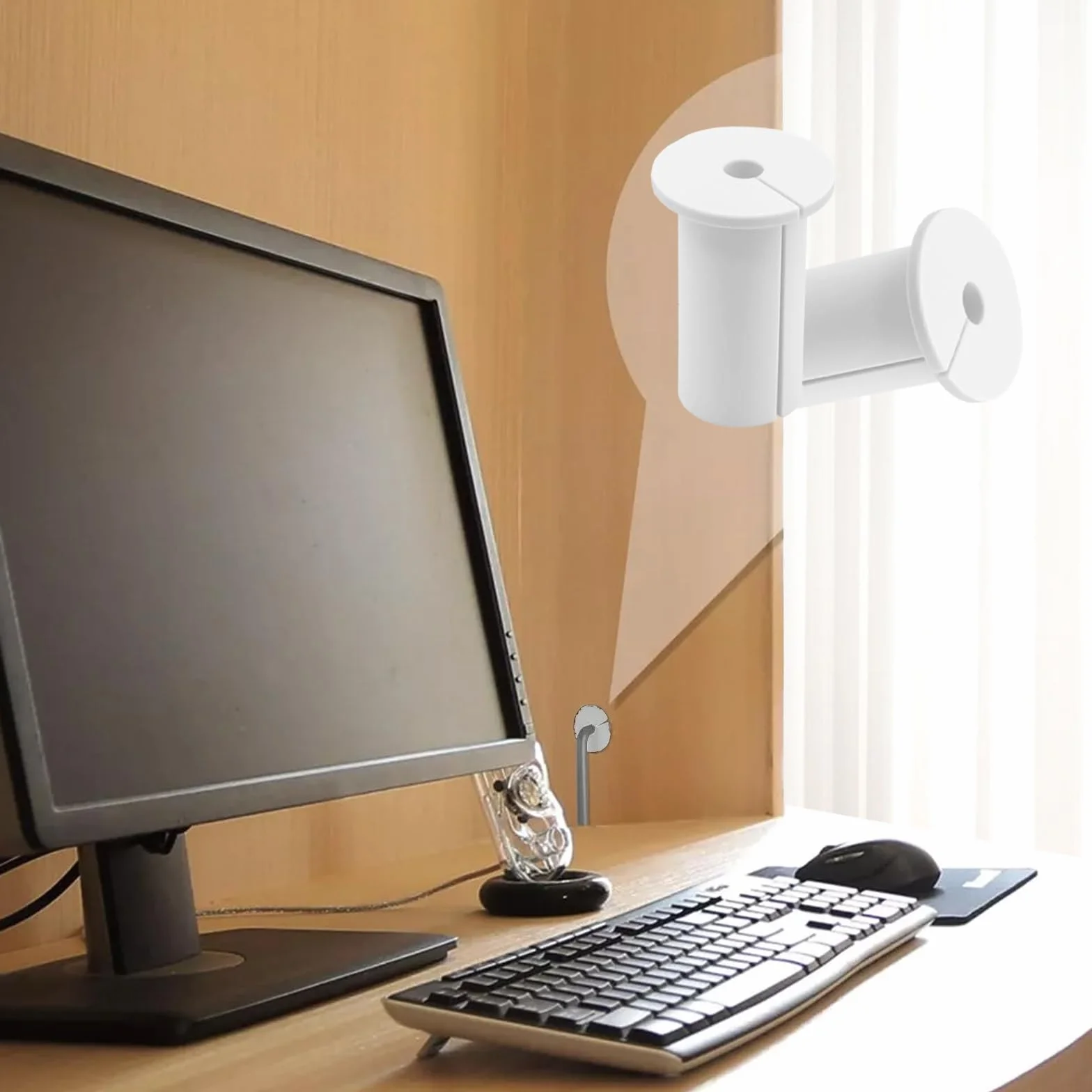 4 passacavi da parete per set di passacavi Starlink, passacavi da parete, passacavo per cavi da 1 pollice per router via cavo Starlink e adattatore Ethernet (bianco)
