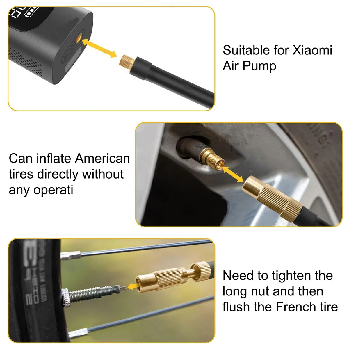 prolunga per compressori di pressione dell'aria e pompe ad aria, tubo di ricambio da 50 cm, compatibile con gonfiatore Xiaomi, pompa per pneumatici di biciclette, auto e moto
