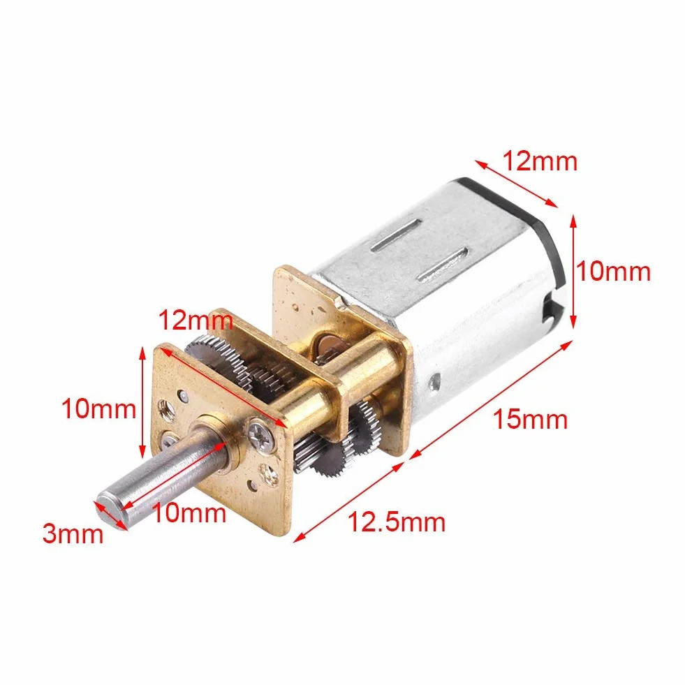 Motoriduttore a Turbocompressore ad Alta Motore di Riduzione DC 6V 10/15/20 RPM (6V 15RPM)