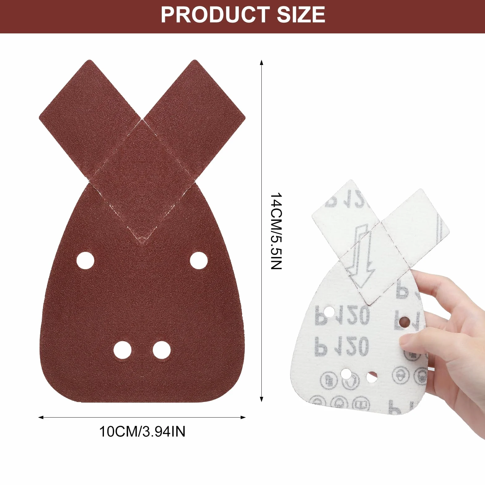 30 Pezzi Carta Abrasiva 120 Grit per Levigatrice Mouse Black Decker,Fogli Triangolari con Punta Extra, Schleifpapier per Legno, Metallo, Plastica e Finiture di Dettaglio