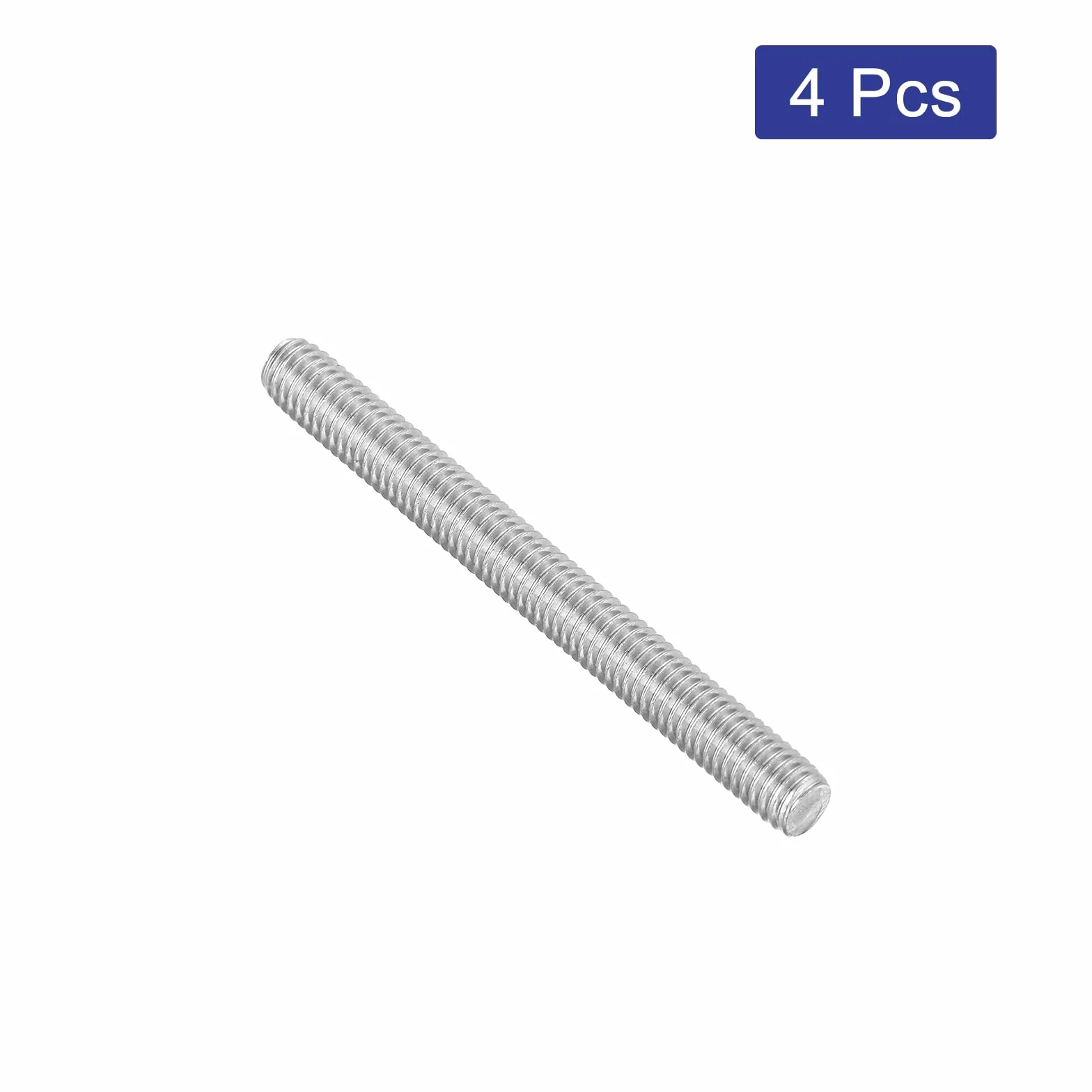 QUARKZMAN 4pz Asta Filettata Intera, M6 x 60mm Acciaio Inossidabile 304 Borchie Barra Filettatura Destra M6-1 Filo di Pece per Assemblaggio Mobili Macchinari