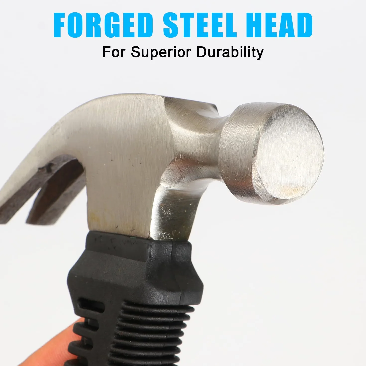 Stubby - Martello da carpentiere Glat Hammer antiscivolo, piccolo, multifunzione, con manico antiscivolo, per fai da te, riparazione, campeggio, lavori di legno, manutenzione della casa