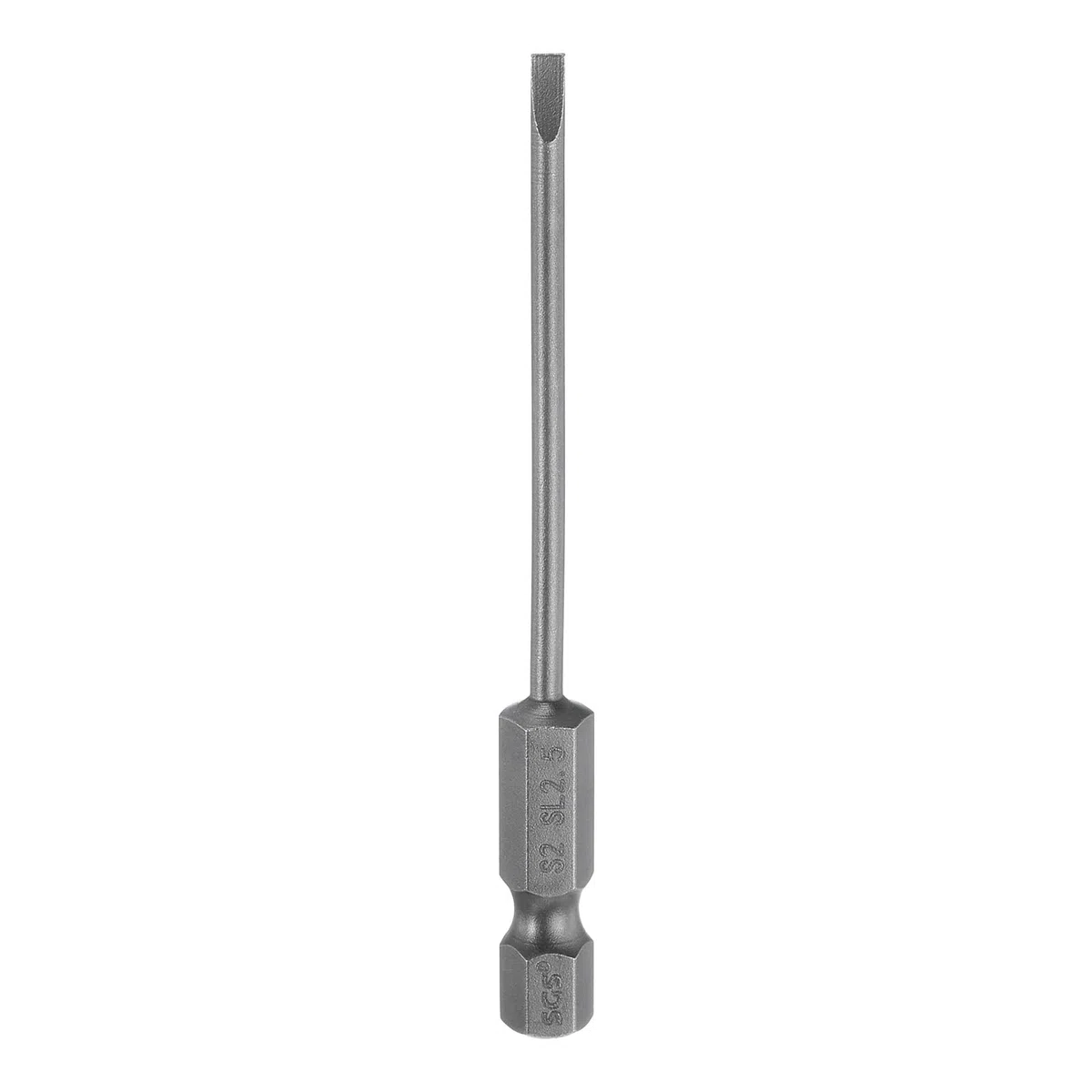 QUARKZMAN SL2,5 Punte per Cacciavite a Taglio Magnetica 2,5mm S2 Punta Cacciavite a Testa Piatta Acciaio 1/4" Grado Industriale Gambo Esagonale 3" Lungo per Rimuovere Viti Fissaggio