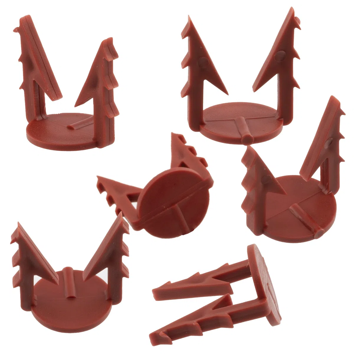 AERZETIX - C65199 - Set di 100 clip di fissaggio per rete/traliccio armato in fibra di vetro Ø14x20mm - in plastica - piastra polistirene espanso estruso lavoro supporto intonaco edilizio stucco colla