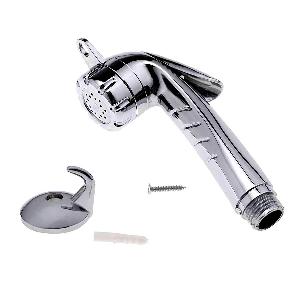 Soffione doccia ABS soffione doccia 1/2" pulsante doccetta da campeggio doccia a mano WC doccia in barca cromato