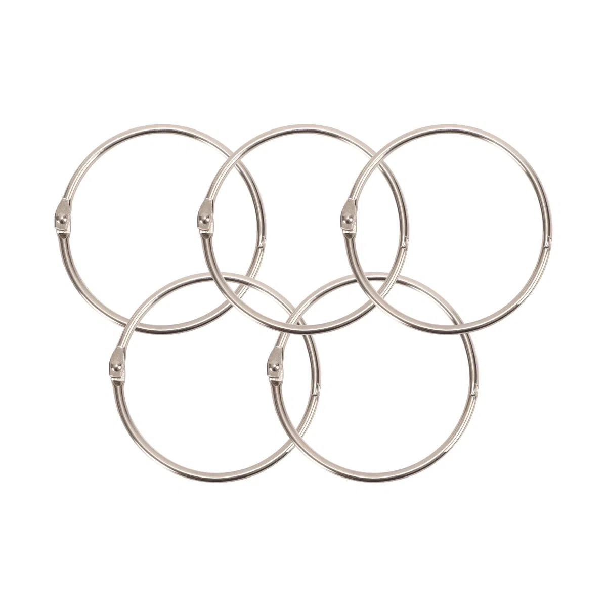 Set di anelli portachiavi extra large da 80 mm – Confezione da 5 anelli multiuso in metallo per chiavi, quaderni, progetti fai da te e altro ancora, durevoli, facili da usare