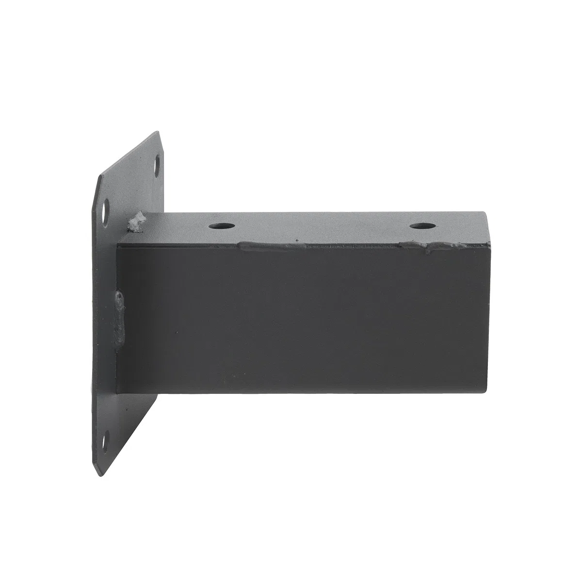 ADGO Supporto per pali 90 x 90 mm, per recinzione, manicotto di avvitamento zincato a caldo, manicotto per pavimento, manicotto in acciaio, grafite