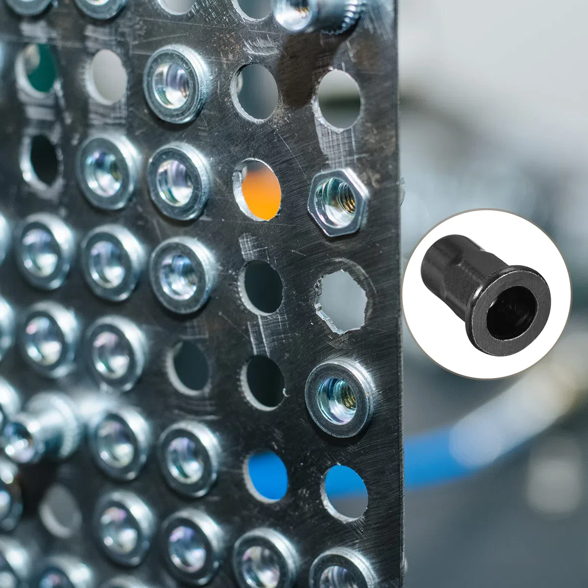 METALLIXITY Rivetto Dadi (M5) 20pz, Acciaio Carbonio Metà Esagono Filettato Inserimento Dadi - per Mobili Fissaggi Meccanici, Nero