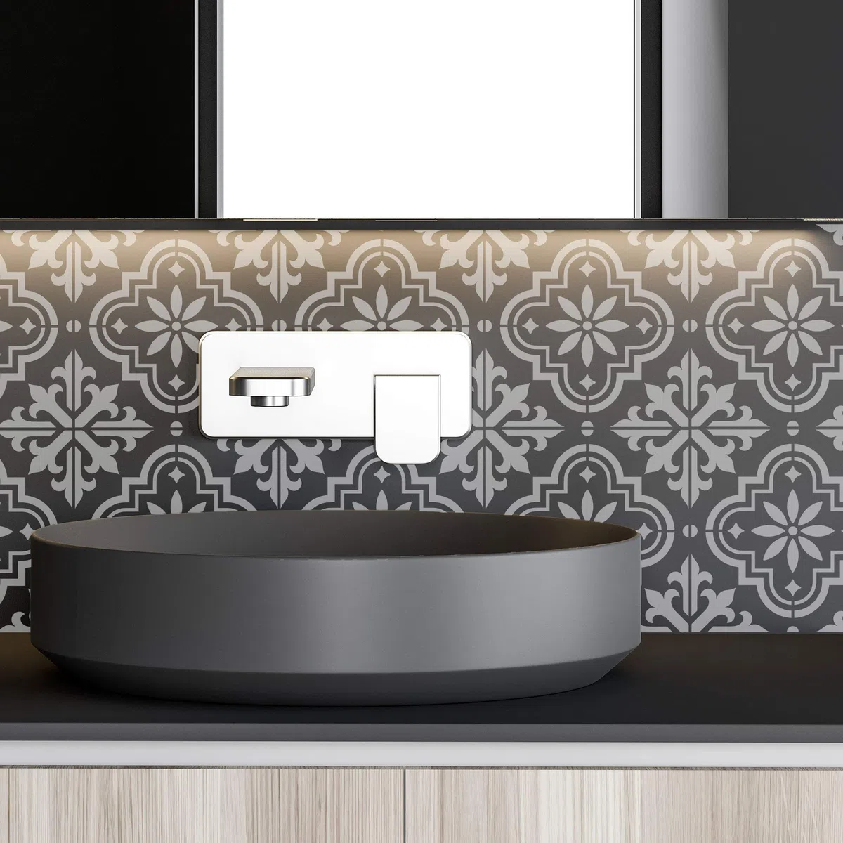 NAKLEO Stencil per Piastrelle per Pittura 10x10cm, Valetta Spagnolo Floreale Marocchino Moresco, Modello Geometrico Plastica e Riutilizzabile, Fai Da Te Decorazioni Casa, Pavimento Pareti Muro Legno