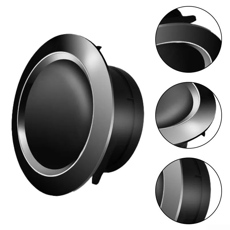 Bocchetta di scarico rotonda in ABS, nera, per cucina, bagno, 100 mm, 125 mm, 150 mm, 200 mm, varie applicazioni (125 mm)