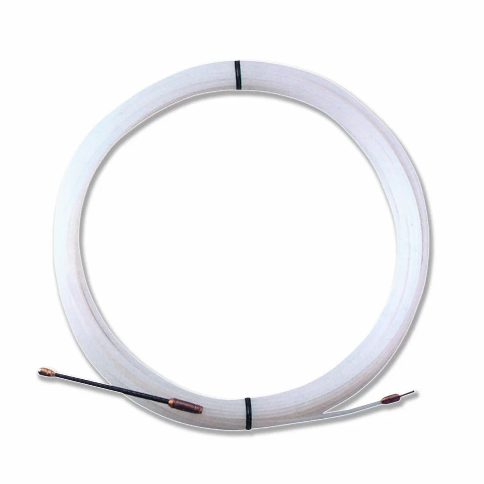 Electraline 61052 Sonda Tiracavi in Nylon, 20 m, Diametro 3 mm, Bianco