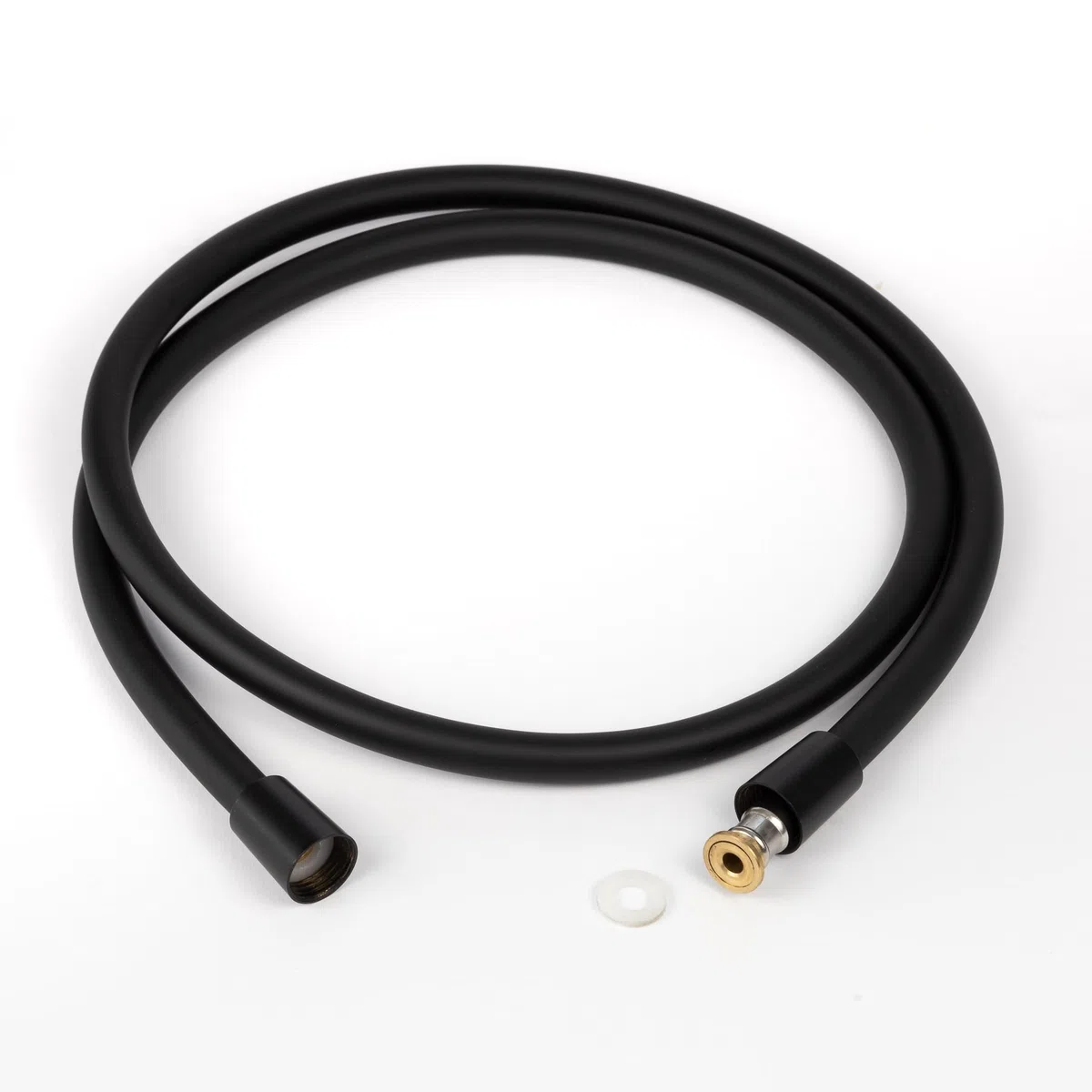 YOSSEE 1.5m Tubo Doccia Flessibile Nero PVC Di Ricambio Universale, Antipiega E A Prova Di Perdite E Resistente Ad Alta Temperatura Connettore In Ottone