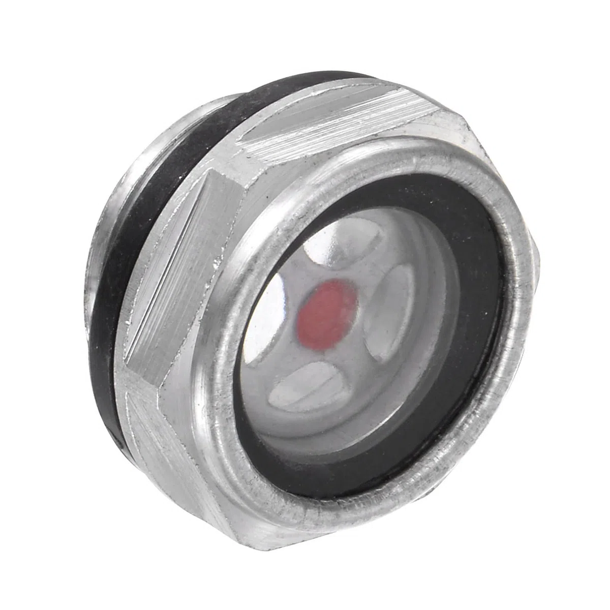 Vetro Livello Olio Compressore Aria, | Maschio M20x1.5mm | Finestra Vetro Indicatore Testa Esagonale Alluminio - (Applicazioni: Accessori Cambio), 1Pz