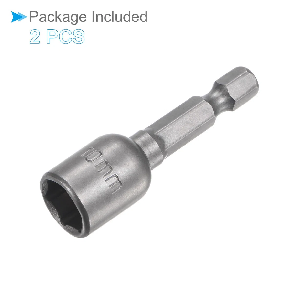 Punta Avvitatore Cambio Rapido, 10mm Metrico 48mm Lunghezza 1/4" Attacco, Punte Trapano Incastonatore Magnetica Codolo Cilindrico Cr-V - (Applicazioni: Riparazioni Auto) - 2Pz