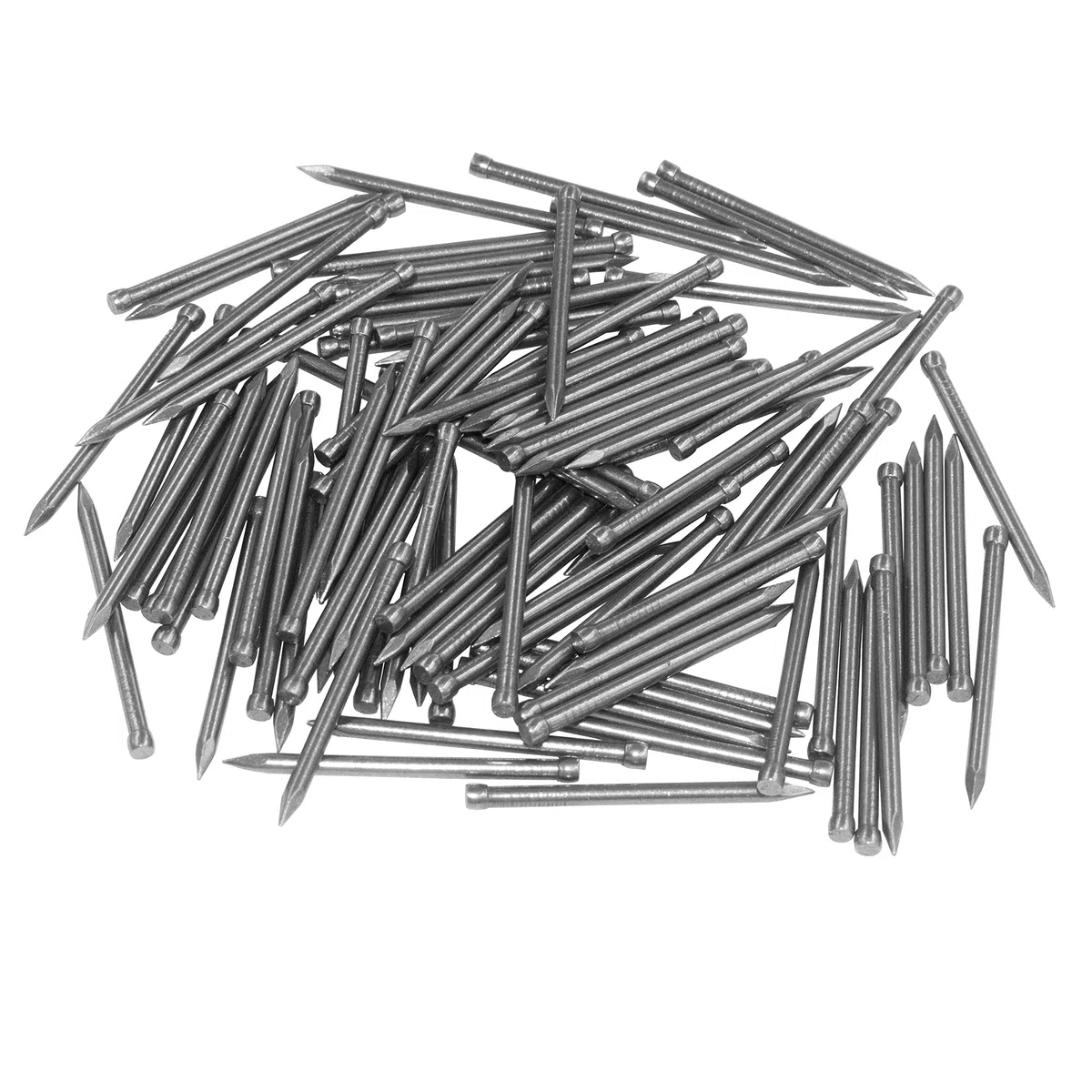 OMOTOOL Hardware Set di assortimento chiodi in acciaio al carbonio (100 pezzi), chiodi zincati per appendere quadri e lavorazione del legno, chiodi in acciaio per calcestruzzo per battiscopa e