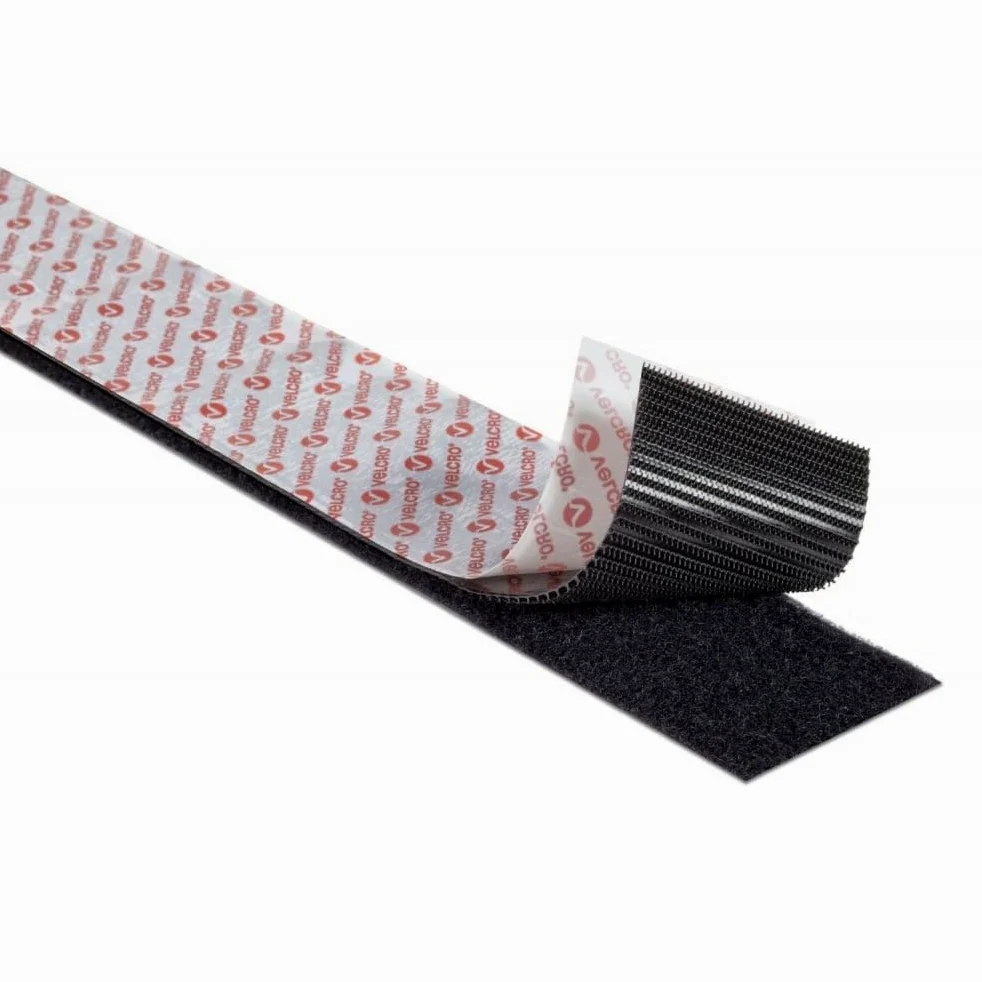 Velcro Brand PS51/PS52 Ultramme - Nastro adesivo in velcro resistente per uso industriale, larghezza 5,1 cm (nero, 5,1 cm - 1,1 m)