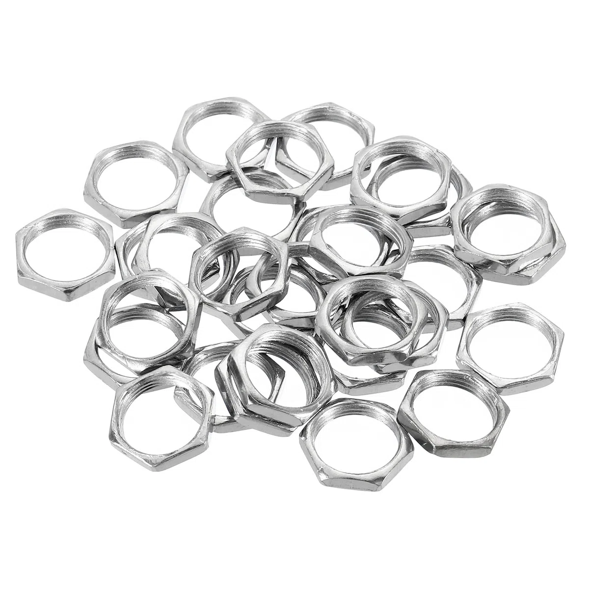 PATIKIL M12 x 0.75 Acciaio Esagonale Dadi, 30pz Metrico Filetto Zinco Placcato Finito Ferramenta Dadi Vite Bullone Elementi di fissaggio 3mm Altezza