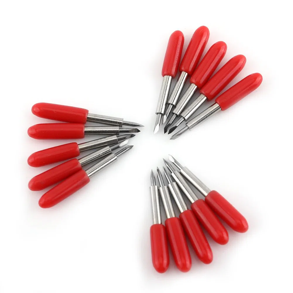 15 Pz 45 Gradi Roland Plotter Cutter Llame per Roland Plotter Cutter Lame Tappo Rosso Carburo di Cemento Roland GCC Taglio Lama