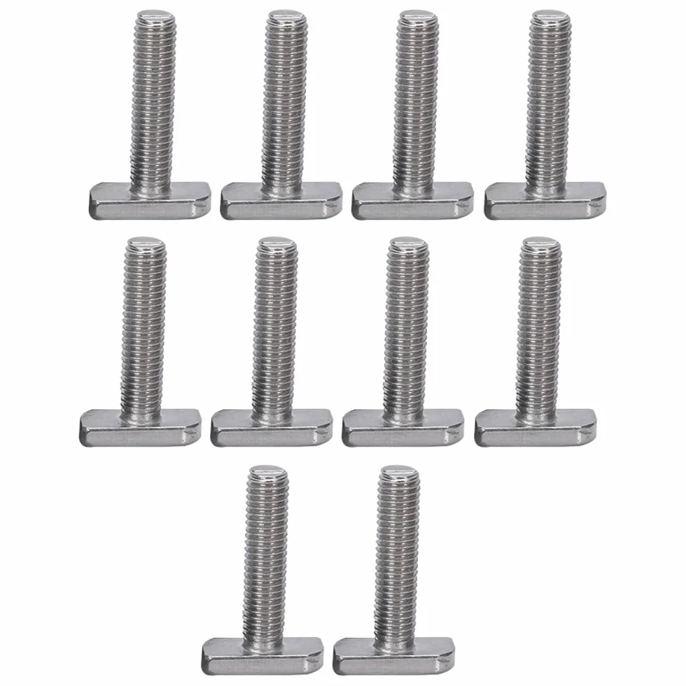 Set di bulloni a T M8 x 60 mm in acciaio inox per profilo alluminio impianto fotovoltaico