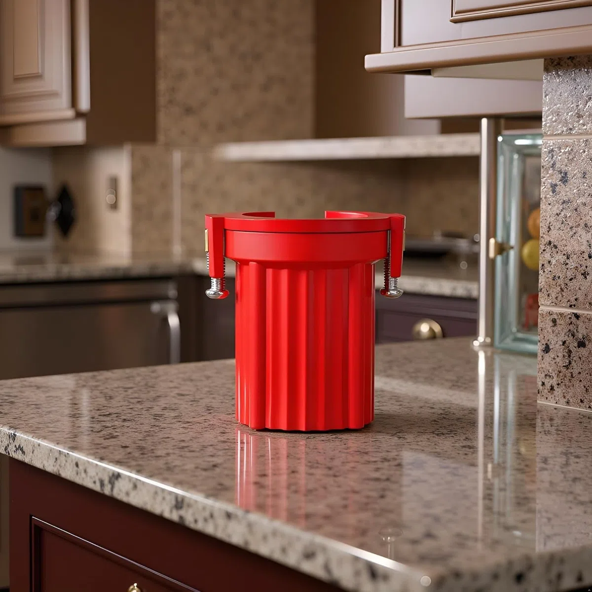 Dadi di fissaggio per rubinetto rosso, in plastica ABS, dadi di fissaggio per rubinetto da cucina, dado anti-allentamento, fissaggio per il fissaggio ai gambi del rubinetto da sotto il bancone