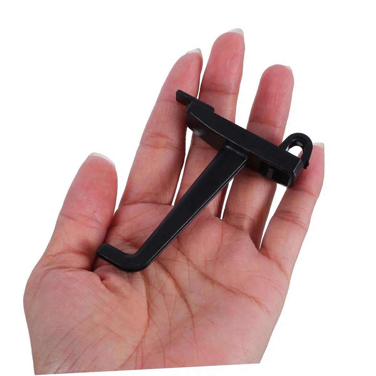 Ganci per Pegboard a Foro Quadrato 10 Pezzi in Plastica Nera, Compatibili per Attrezzi, Design Salvaspazio per Garage e Casa