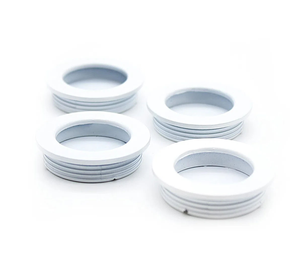 DOJA Barcelona | Maniglia Porta Interna Bianca Rotonda da Incasso | Ø40.5x10mm | 4 Pz | Pomello per Porta Scorrevole, Sgabuzzino, Cassetto, Finestra